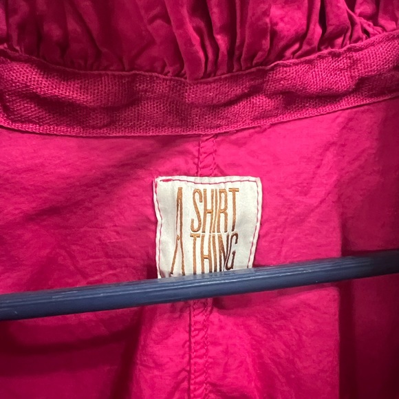 A Shirt Thing Josephine Blouse Fuschia Pink Petite Small Made in Italy - Picture 2 of 10
